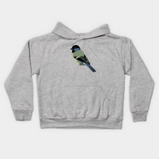 Fun little chickadee bird with 4 stylized options Kids Hoodie